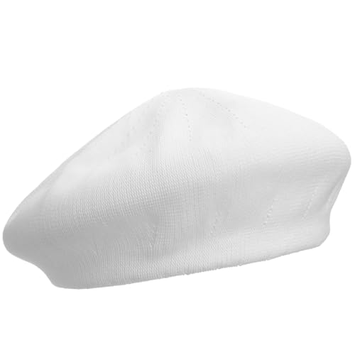 NOLITOY Spring Summer All Match Beret Sun Protection Hat for Adults Stylish Lightweight Painter Hat White for Outdoor Activities and Sun Protection
