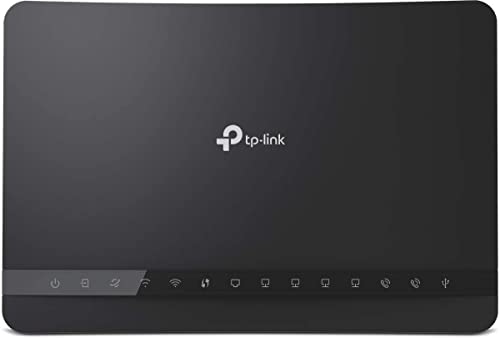 TP-Link VX220-G2v Modem Router EVDSL fino a 300Mbps, Wi-Fi 6 AX1500 Mbps 2,4/5GHz, Telefonia fissa e VoIP, 5 Porte Gigabit, 1 USB 2.0 (Verifica compatibilità con la tua linea)