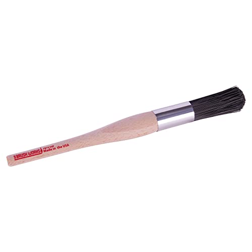 Image of Ohio Brush Works, Parts Cleaning Brush, Handmade in The USA, Home and Auto Use, Solid Ergonomic Wood Handle (Stiff Bristle)