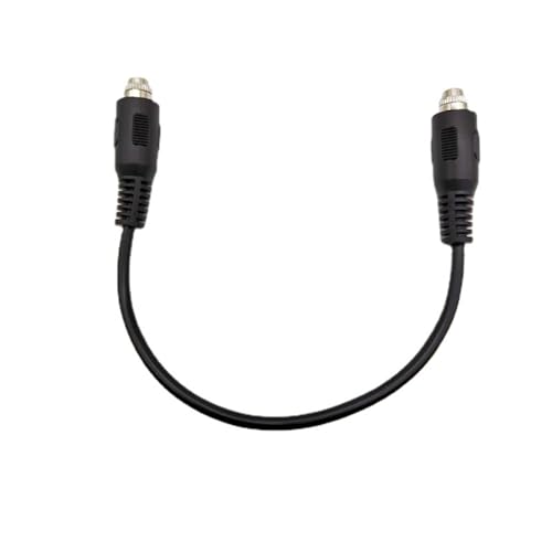 YSJJZRL AUX 3.5 mm Male/Female to Female Locking Nut Panel Mount Cable Car Stereo Audio Adapter Converter Cord (Nut to Nut-20cm)