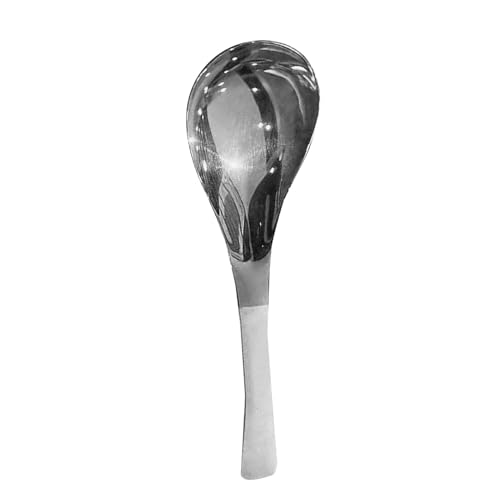 Dessert Spoons Metal, Dinner Table Spoons for Child and with Adults, Mirror Polished Finish with Heavy Duty Feature, Stainless Steel Multifunctional Utensils Boys Girls Kitchen Dining Silver Gold 1pc