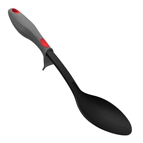 Recopilación de Cucharas de cocina Top 10. 44 Ekco 47511 Cuchara lisa de nylon con mango de tpr y huella de pp, con mango reposador