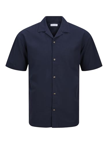 JACK & JONES skjorta för män, avslappnad passform, skjorta, marinblå blazer, XL