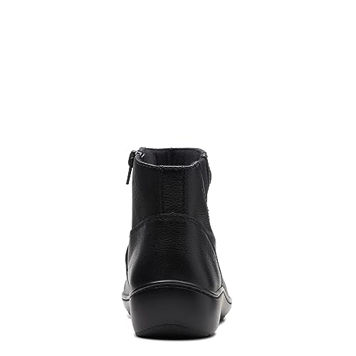 Clarks Women's Cora Derby Ankle Boot, Black Leather, 6 Medium US by Clarks - Used condition - Image 6