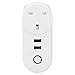 Smart Power Socket, 16A Smart Plug, Smart Socket Home Power Socket Timer Remote Control LSPA2 UK Plug 100240VAC, adapters