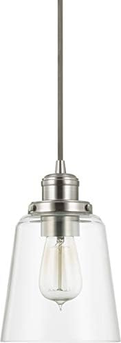 Capital Lighting 3718BN-135 Dunlap Modern Farmhouse Ring Pendant, 1-Light 100 Watt, 9" H x 6" W, Brushed Nickel