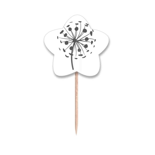 Cure-dents en forme de pissenlit étoiles pour cupcakes : parfaits pour vos buffets d'anniversaire