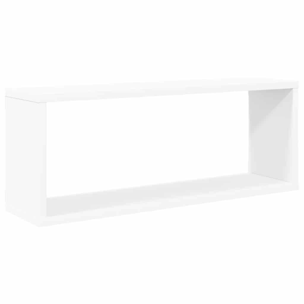 Set di 6 mensole da parete bianche da 60 x 15 x 23 cm, in legno, mensole sospese moderne, per libri, decorazione da collezione, soggiorno, camera da letto, corridoio, set di scaffali a cubo