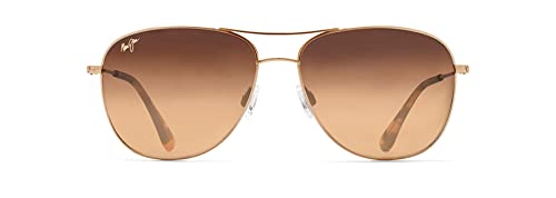 Maui Jim Cliff House w/Patented PolarizedPlus2 Lenses Polarized Lifestyle Sunglasses, Gold/HCL Bronze, Medium + 2