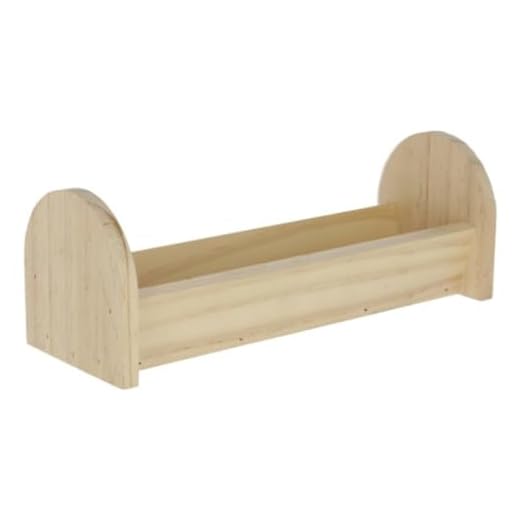 Kerbl 81807 Futtertrog Nager, Futternapf Futterstelle Futterschale, Holz, 550ml