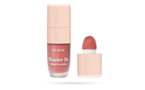 Pupa Blush Wonder Me Shake, flüssiges Gesichtspflege, durchscheinend, neue Textur Water Cream – frischer und strahlender Teint, saubere Formel, hergestellt in Italien (Farbe 002 Pink Mojito)