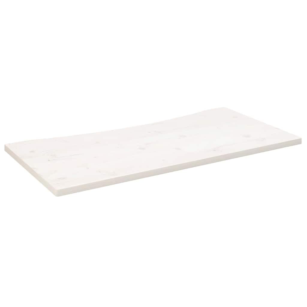 Hothingwell Vassoio da scrivania in pino massiccio bianco, 100 x 50 x 2,5