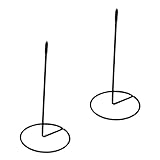 LOORGVEL Porta Recibos de Escritorio Negro 2 Unidades Soporte Práctico para Billetes y Tickets Organizador Compacto de Acero Inoxidable 70X140 MM para Restaurantes y Oficinas