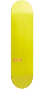 CCS Skateboard Deck Gelb (XXS Logo)