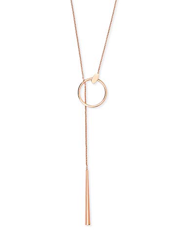 Kendra Scott Tegan Circle Y Necklace in Rose Gold2