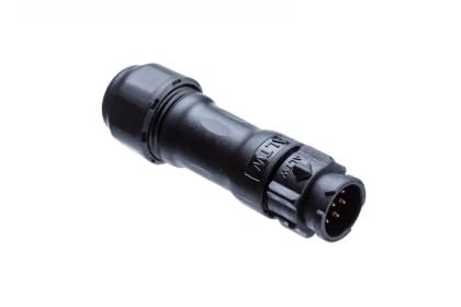 Amphenol, BD-08BMMA-QL8MP0, X-Lok Standard Size Plastic 5A 08 pins Male Connector Male Contact Straight Push Lock Crimp Field Installable F6.0 - F8.0mm IP68 Mated (5 Items)