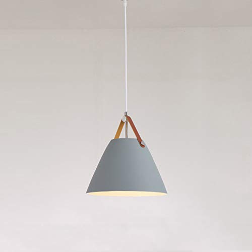 Preisvergleich Produktbild Metall Ring Pendelleuchte, Höhenverstellbar Küchen insel Schlafzimmer Pendellampe, Modern Design Nachttischlampe, Innen Dekorative Lichter, Hängeleuchte, E27 Lichtquelle,Grau