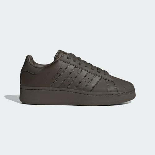 Image of adidas Superstar XLG Leather Unisex Shoes Size 13, Color: Shadow Olive /Shadow Olive /Core Black-Black