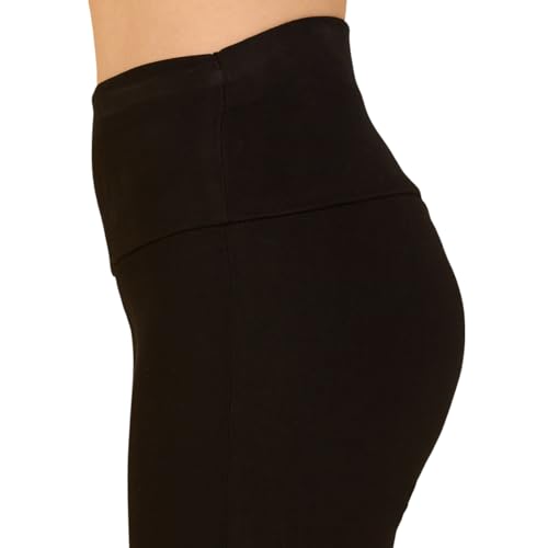 Image of 4FLIES Women's High Waist Slim Fit Jeggings | Super Combed Denim Stretch Ankle-Length Pants with Wide Waistband | Comfortable, Breathable Denim Look Leggings for Casual, & Office Wear