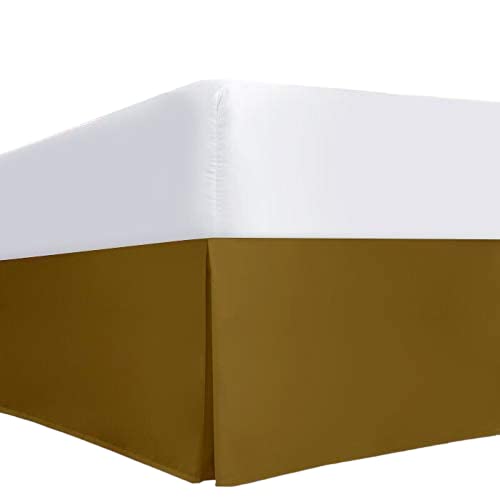 Taupe King Size Luxury Tailored Bed Skirt - 8" Drop