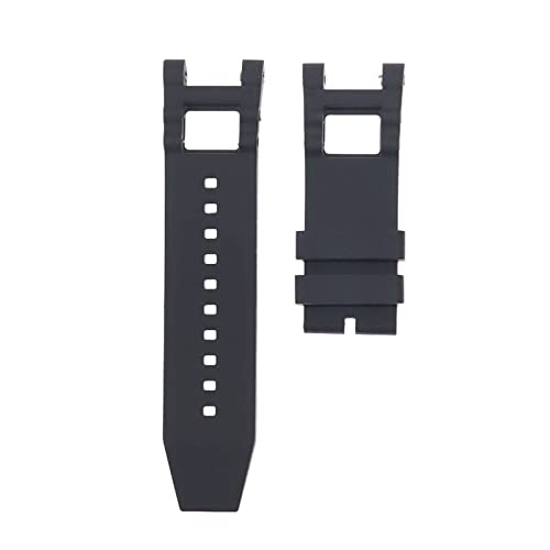 JUANZD Black Blue Brown 28 mm Silicona Reloj Correa compatible con Invicta Subaqua Noma III 5 Cinturón de pulsera de banda de reloj de 0 mm cómodo e impermeable(Schwarz)