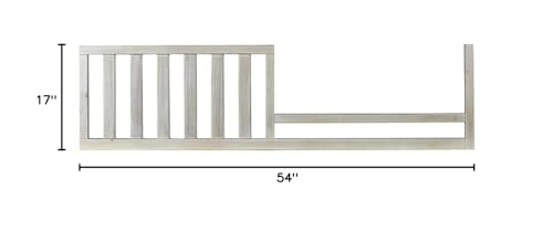 Image of Toddler Bed Safety Guard Rail for Evolur Baby Convertible Cribs - Solid Wood Rail for Convertible Crib to Toddler Bed Conversion - Safety Bed Rail for Children (Antique Mist, Model 811)