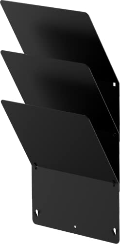 ECHTSTAHL TRIK Zeitungshalter (3er Set Schwarz) Magazinhalter & Zeitschriftenständer aus Metall. Als Prospektspender und Zeitungshalter für Arztpraxen & Hotels. Perfekt als Büro Organizer & Ablage Cover