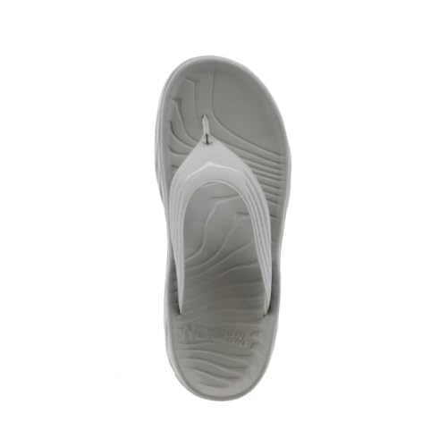 HOKA HOKA Men's Ora Recovery Flip Flops (Lunar Rock/White, US Footwear Size System, Adult, Men, Numeric, Medium, 12)