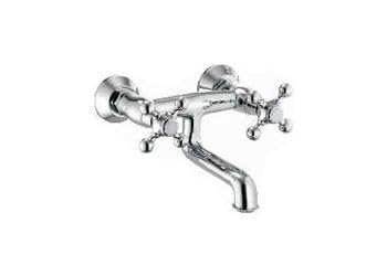 RIVIA Queen Brass Wall Mixer Non-Telephonic for Bathroom/Wall Mounted Chrome Plated