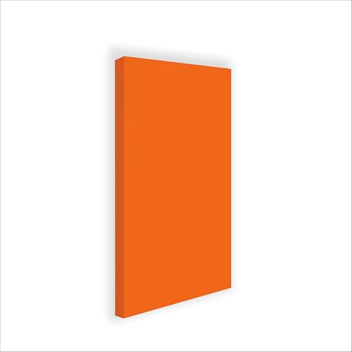 Pannelli fonoassorbenti Decorativi per Pareti, Pannelli Fonoassorbenti Soffitto, pannelli acustici alte prestazioni 124x64x5 Cm (Arancione)