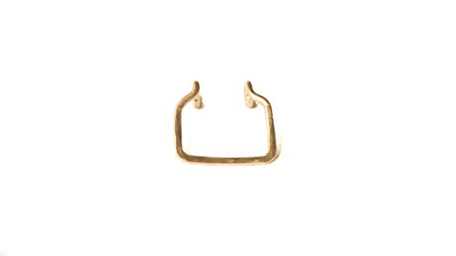 Fake Septum Piercing Clip On Nose Ring Square Goldfill Cuff #TOP3