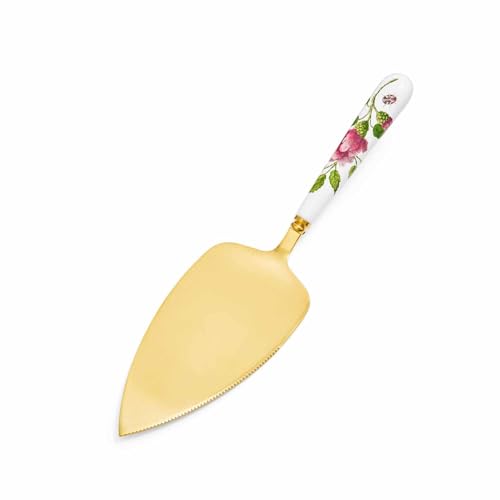 Spode Creatures of Curiosity Cake Knife, Floral Porcelain Handle -