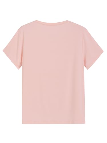 Latuza Women's Bamboo Viscose Pajama Tops V Neck Sleep Shirt 2 Pack3