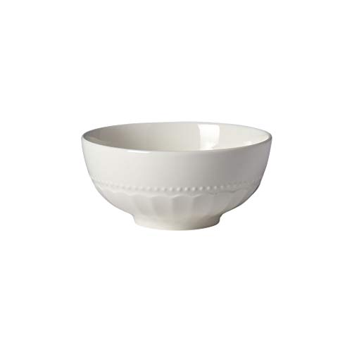 Image of TTU Tabletops Gallery Embossed Bone White Porcelain Round Dinnerware Collection- Chip Resistant Scratch Resistant, Mosaico 16 Piece Dinnerware Set (Dinner Plate, Salad Plate, Cereal Bowl, Mug)