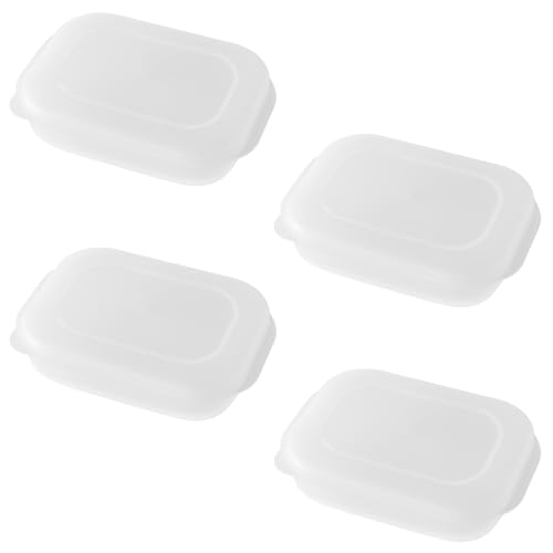 マーナ(marna) 極 冷凍ごはん容器 大 (web限定マットクリア/べたつきを防ぐ すのこ付き/電子レンジ) 食洗機対応 ご飯 御飯 冷凍ごはん 保存容器 (ムラなく解凍) ごはん冷凍保存容器 BPAフリー 4個入り R551CL