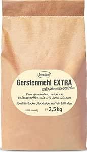 Gerstoni - Gerstoni Gerstenmehl EXTRA 2,5 Kg - ballaststoffreiches Protein-Gerstenmehl mit Beta-Glucan - ideal für Brote, Pfannkuchen, Smoothies & mehr - mit 20 Rezeptideen zum Backen mit Gerste. 100% natürlich