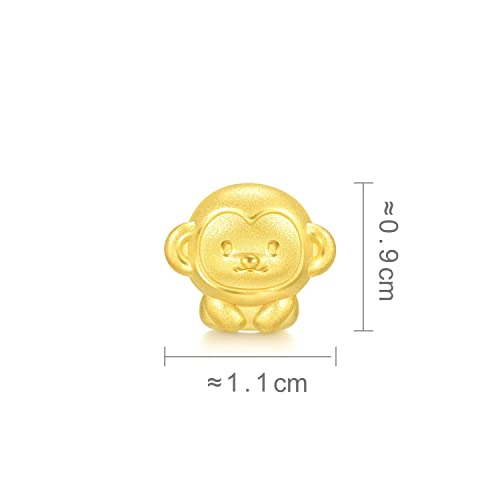 Image of CHOW SANG SANG 999 24K Solid Gold Mini Charm Chinese Zodiac Lovely Cute Animal Mini Charm Bracelet for Women