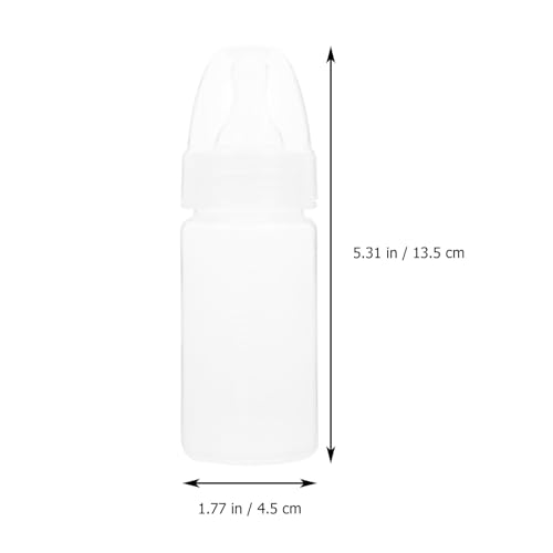 DOITOOL 15 Pcs Disposable Baby Bottles for Travel 100ml Plastic Baby Bottles Newborn Bottles with Scale Milk Bottles Classic Clear Neck for Baby Shower Game