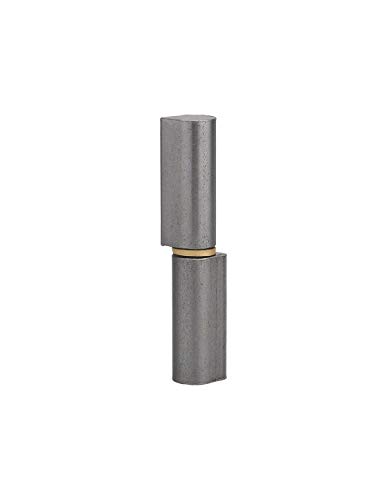 THIRARD - Paumelle de Porte d'Entrée et d'Intérieur à Souder - Inox - Acier - Bague Laiton - Facile à Installer - Fixation avec Trous - 10 x 13 x 60 mm -...