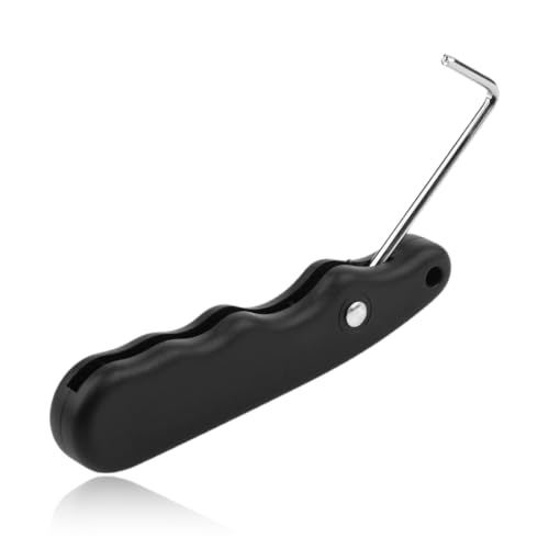 QEXUJOW Accessoires de patins de hockey sur glace,1 tendeur de lacets, tire-lacets pliable, tendeur de lacets portable, clé à lacets de patins à glace antidérapante en acier inoxydable