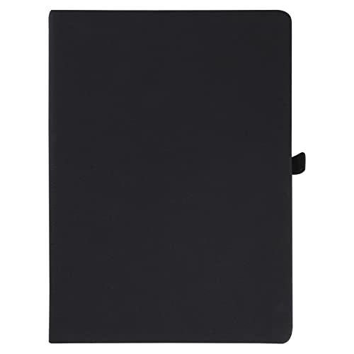 Image of Cubic Classic A5 Journal - A5 Size, 160 Pages, 80 gsm | PU Leather Hardbound Notebook with Pen Loop | Black Diary for Writing, Planning, Travel & Office