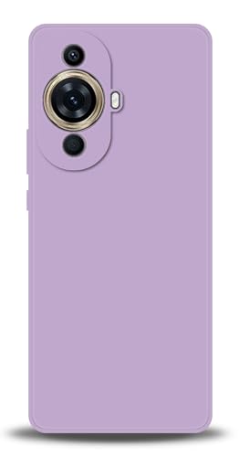WUACYEAMING Compatible with Huawei nova 11 Pro/nova 11 Ultra Case,with Camera Lens Protector Ultra Slim Liquid Silicone Cover Anti-Scratch Shockproof Case-Purple