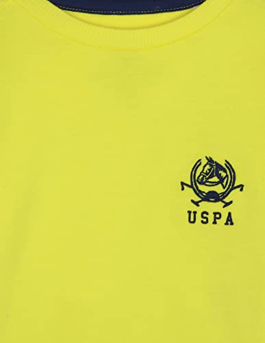 Image of U.S. POLO ASSN. Boys Black Crew Neck Logo Solid Cotton Sweatshirt