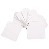 Mobestech Blanko Karteikarten mit Metallringen Weiße Memo notizkarten aus Festem Papier ein Loch Gelocht Vielseitig für Schule Büro Lernen und DIY projekte Geeignet