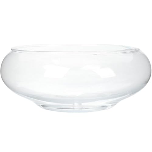 Dorccsi Lotus Bowl Planter, 6 Inch Round Lotus Flower Bowl Clear Water Lily Bowl Decorative Glass Bowl Glass Fish Bowl Bowl Lotus for Flower Succulent Hydroponic Plant Fish Home Decor