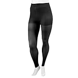 Juzo Soft footless 15-20mmHg pantyhose Leggings, III, Black