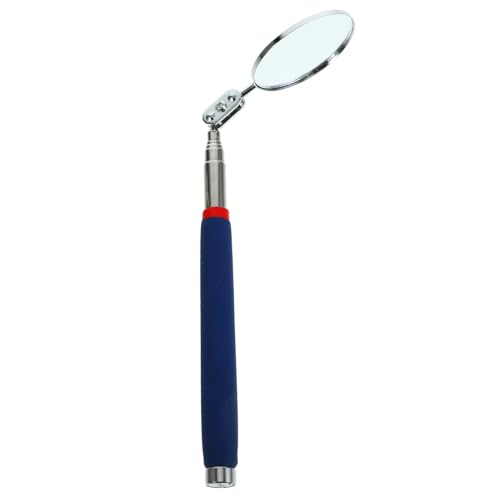 OSOLADY Telescopic Reflector Circular Mirror Inspection Mirror Mechanic Mirror Extendable Mirror Mechanic Tools Automotive Tools Mechanics Mirror Telescoping Mirror Glass Silver