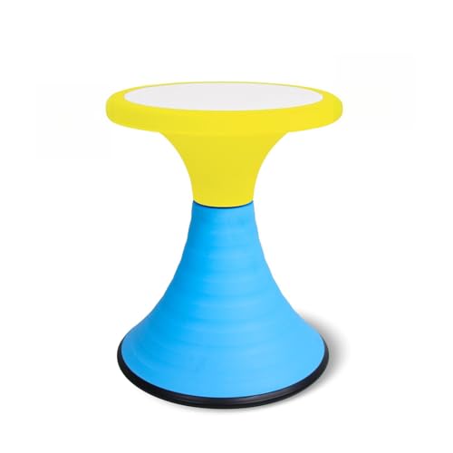 Image of AOBOTE Kids Wobble Swivel Stool, 15.7 inch Height Wiggle Stool for Ages 6+, 360 Rotatable Active Learning Chair, Flexible Seating for Classroom & Home, Improves Posture & Focus, Blue