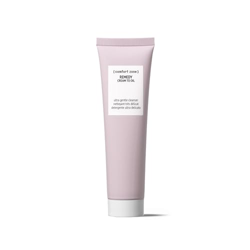 [ comfort zone ] Remedy Cream To Oil Cleanser, Soothing Nourishing Face Wash, Ultra Gentle, Fragrance Free, Marula Oil, Clean Beauty, Made in Italy, Sensitive & Redness Prone Skin, 5.07 Fl Oz