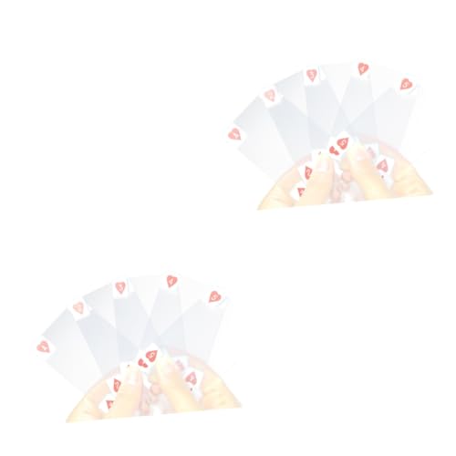 Alasum 2stücke PVC Kunststoff wasserdichte Transparente Pokerkarten Für Spiele Kreative Flexibles Design Für Familien Scratch-Resistant Und Langlebig Karten